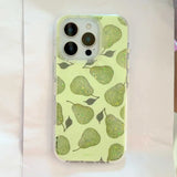 Qfdian INS Korea Fruit Pear Strewberry Phone Case For Iphone 15ProMax 16Pro 13 14 15 16 Pro Max 16ProMax 14Pro Cover Fundas