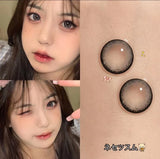 Qfdian Color Contact Lenses Large Diameter Myopia Lenses with Diopters Enlarge Bright Cosmetic Power Lenses Make Up for Eyes