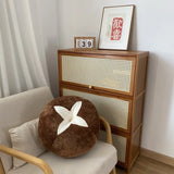 Qfdian Thickened Cushion with Tomato-Shaped Pillow Vegetable Mushroom Persimmon Round Cushion Pad for Window Seat Pillows for Bedroom