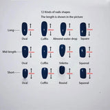 Qfdian 10Pcs Handmade Yellow Press On Nails Short Reusable Coffin Fake Nails Adhesive Full Cover False Wear Nail Cute Artificial Tips