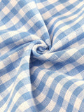 Qfdian  1 Piece Set, Modern Simple Blue Small Plaid Tablecloth, Japanese and Korean Style Minimalist Style Dinner Restaurant Table Mat Restaurant and Picnic Tablecloth