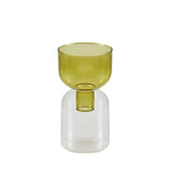 Qfdian  2pc Set Mini Vases Terrarium Hydroponic Plant Pot Glass Vase Wedding Flowers Candle Holders Decor Avocado Glass Growing Bud Vase