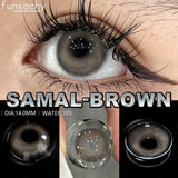 Qfdian  Cosmetics Color Contact Lenses 1pair Brown Color Lens Fashion Lenses Korean Lenses Grow Eye Big Eye Lens Gray Contacts