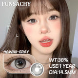 Qfdian  1 Pair Myopia 0~-8.00 Degree Color Contact Lenses for Eyes Natural Lenses with Prescription Diopter Eye Contacts Yearly