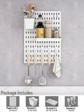 Qfdian Pegboard Combination Wall Organizer Kit and Accessories,Wall Mount Display Peg Board Panel Organizer and Storage for Home Office