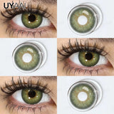 Qfdian  NEW Color Contact Lenses Beauty Brown Pupils Natural Black Contact Lenses Soft Colorful Makeup Eyes Gray Lenses Natural