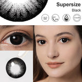Qfdian Black Lenses Color Contact Lens with Prescription Myopia Lenses with Degree Brown Lenses Gray Pupils Fast Shipping