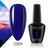 Qfdian  15ml 334 Blue Pink Colors Nail Gel Polish Soak Off UV LED Nail Lacquer Varnish Semi Permanent Nail Art Gel For Nail Art