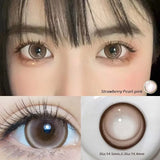 Qfdian  1 Pair/2pcs Color Contact Lenses for Bubble Series Eyes Fashion Natural Pupils Beauty Lens Eyes Myopia Lens Brown Lens