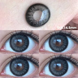 Qfdian  1 Pair/2pcs Prescription Contact Lenses Myopia Lenses with Diopters Green Pupils Color Contact Lenses for Eyes Blue Lens