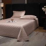 Qfdian 3Pcs Luxury Lyocell Cotton Soft Silky Embossing Quilted Bedspread, Bed Cover, Mattress Topper Coverlet, Bed Sheet, Pillowcases
