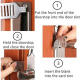 Qfdian Safety Anti-theft Door Blocker Portable 8cm Stainless Steel Safe Security Tool For Home Privacy Hotel Travel Door Lock Stopper