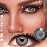 Qfdian  1Pair NEW Color Contact Lenses For Eyes Beauty Pupils Natural Pupils Brown Contact Lenses Soft Colorful Cosmetics Gray Len