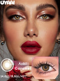 Qfdian  Color Contact Makeup Eye Color lenses Black Eye Lens Cosmetics Woman Makeup Colorcon Water Light Natural Contact lenses
