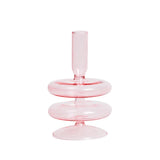 Qfdian Taper Candle Holders Glass Candlesticks for Home Wedding Table Decoration Glass Vase Table Bookshelf Candles Stand
