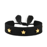 Qfdian Hand Woven Bracelets Adjustable Studded Stars Bracelet Fashion Jewelry Gifts