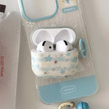 Qfdian Clear Shiny Star TPU Soft Silicone Protective Case For AiRpods 1 2 3 4 Pro 2 3nd Generation Wireless Bluetooth Earphone Cover