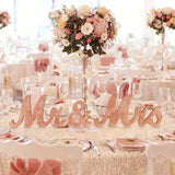 Qfdian  Wedding Decoration Mr & Mrs Wooden Letters Sign For Wedding Table Decor Home Desktop Ornaments Anniversary Event Photo Props