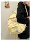 Qfdian Women Students Simple All Match Kawaii Backpack Sweet Cute Star Bone Schoolbags Casual Y2k Aesthetic Fashion Preppy Backpacks