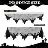 Qfdian  Halloween Decorations Indoor Fireplace Mantel Scarf, Black Lace Ghost Spiderweb Fireplace Cover for Halloween Mantle Decor Fest