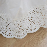 Qfdian 1Pc High Quality Pure Cotton Lace Bed Skirt, Bedspread, Bed Sheet, Bed Cover, Luxury Korean Princess Wedding Bedding Set