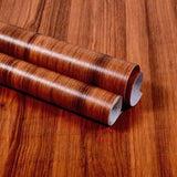 Qfdian 40CM X 1M Thickened Anti Fouling Waterproof Wood Grain Self-adhesive PVC Modern Furniture Decorative Wallpaper