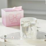 Qfdian  Ceramic Coffee Mug Ribbon Bow Handle Coffee Cup Cute Cups Aesthetic with Pink Bow Gift Box Packaging Gift for Friend