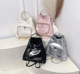 Qfdian Fashion Y2k Aesthetic Vintage Women's Handbags All Match Travel Trendy Simple Underarm Bag Korean Transparent Shoulder Ita Bags