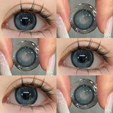 Qfdian 1 Pair Korean Colored Contact Lenses with Prescription Myopia Blue Green Eye Lenses High Quality Fashion Beauty Pupils