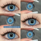 Qfdian New Style Colored Lenses for Fashionable Eyes Green Color Contact Lenses for Eyes Lenses Annual Lens Eye Cosmetics 1 pair
