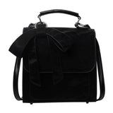 Qfdian  Fashion Luxury Design Bow Preppy Backpacks Korean All Match Chic Shoulder Bags Sweet Y2k Aesthetic Fashion Handbags Crossbody