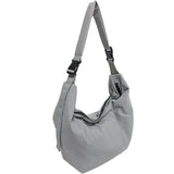 Qfdian Y2k Grunge Vintage Nylon Hobo Bag Women Simple Men All Match Students Handbags Korean Casual Streetwear Shoulder Crossbody Bags