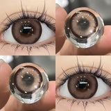 Qfdian 1pair Color Contact Lenses Softlens for Eyes Lenses Cosmetic Eyecontacts with Myopia