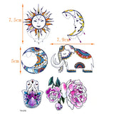 Qfdian  5 Styles Snake/Flower/horse Waterproof Temporary Tattoo Sticker Body Art Fake Tatoo Men Tattoo sleeve Tatuajes  Temporales