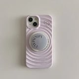 Qfdian 4 Colors simple summer magnetic phone case for iphone 14pro 14 13 15promax 13promax 15 12 pro max stand holder circle shell