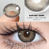 Qfdian  1 Pair Colored Contact Lenses Eye Color Lenses Natural Lenses Pupils Brown Blue Grey Fashion Lens Yearly Cosmetics Lens