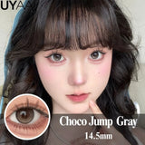 Qfdian  Contact Lenses Cosmetics Lenses Choco Jump Series Eye Color Lens Beauty Black contacts Woman Accesories Natual  Brown lens