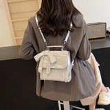 Qfdian  Fashion Luxury Design Bow Preppy Backpacks Korean All Match Chic Shoulder Bags Sweet Y2k Aesthetic Fashion Handbags Crossbody