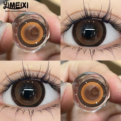 YIMEIXI 2pcs/Pair Korean Color Contact Lenses For Eyes Myopia Lenses Fashion Natural Beauty Pupil Student Cosmetic Contact Lens