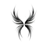 Qfdian  Watercolor Smoke Angel Wings Butterfly Wings Herbal Juice Tattoo Sticker Temporary Tattoo Waterproof Long Lasting Arm Leg Men Wo
