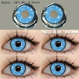 Qfdian 1 Pair Fashion Pink Cosplay Anime Lenses Color Contact Lenses for Eyes Cosmetics Purple Lenses Yearly Eye Contact Lens