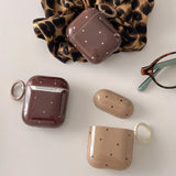 Qfdian ins simple style coffee colored wine red khaki soft earphone shockproof bumper funda case for airpods 1 2 3 pro 2 silicone cover