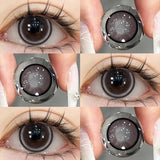 Qfdian Color Contact Lenses for Eyes Real Looking Myopia Prescription Contacts Lense with Degree green Cosmetics Contact Beauty Pupil