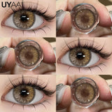 Qfdian  Contact Lenses Beauty Eyes Color Lenses Makeup Natural Black Lens Cosmetics Gray Eye Lenses Makeup Green Beauty Colorcon