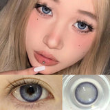 Qfdian 1pair Color Contact Lenses Softlens for Eyes Lenses Cosmetic Eyecontacts with Myopia