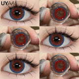 Qfdian  NEW Color Contact Beauty Blue Colorcon Natual Black Lens Big Eyes Cosmetic Red Lenses Colorcon Beauty Brown Soft Pupils