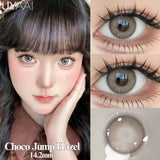 Qfdian  Contact Lenses Beauty Eyes Color Lenses Makeup Natural Black Lens Cosmetics Gray Eye Lenses Makeup Green Beauty Colorcon