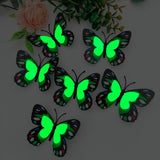 Qfdian  A Set of Six Butterfly Luminous Butterfly Background Wall Home Decoration Wall Sticker Butterfly Sticker Double Layer