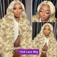 Qfdian 30 38 Inch Honey Blonde 613 HD Lace Frontal Wigs 13x6 Body Wave Human Hair 100% Brazilian 13x4 Lace Front Wig For Black Women