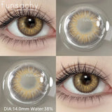 Qfdian  1pair Natural Color Contact Lenses for Eyes Blue Eye Lens Gray Lenses Fashion Korean Beauty Pupils Yearly Makeup Lens